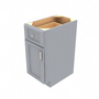 Brooklyn Modern Grey Single Door Standard Base Cabinet - 15" W x 34.5" H x 24" D 15" W