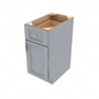 Brooklyn Modern Grey Single Door Standard Base Cabinet - 15" W x 34.5" H x 24" D 15" W