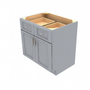 Brooklyn Modern Grey Double Door Standard Base Cabinet - 33" W x 34.5" H x 24" D 33" W