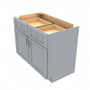 Brooklyn Modern Grey Double Door Standard Base with Center Stile - 42" W x 34.5" H x 24" D 42" W
