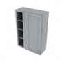 Brooklyn Modern Grey Blind Wall Cabinet - 30" W x 42" H x 12" D 30" W
