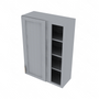 Brooklyn Modern Grey Blind Wall Cabinet - 30" W x 42" H x 12" D 30" W