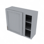 Brooklyn Modern Grey Blind Wall Cabinet - 36" W x 30" H x 12" D 36" W