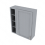Brooklyn Modern Grey Blind Wall Cabinet - 36" W x 42" H x 12" D 36" W