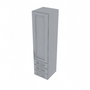 Brooklyn Modern Grey Wall Tower with 3 Drawers - 15" W x 60" H x 15" D 15" W