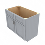 Brooklyn Modern Grey Sink Base Cabinet with Center Stile - 42" W x 34.5" H x 24" D 42" W