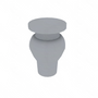 Brooklyn Modern Grey Cabinet Leg - 3" W x 4.5" H x 3" D 3" W