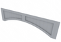 Brooklyn Modern Grey Raised Panel Valance - 48" W x 12" H x 0.75" D 48" W