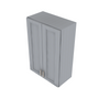 Brooklyn Modern Grey Double Door Wall Cabinet - 24" W x 36" H x 12" D 24" W