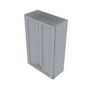Brooklyn Modern Grey Double Door Wall Cabinet - 27" W x 42" H x 12" D 27" W
