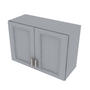 Brooklyn Modern Grey Double Door Wall Cabinet - 30" W x 21" H x 12" D 30" W