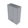 Brooklyn Modern Grey Double Door Wall Cabinet - 30" W x 42" H x 12" D 30" W