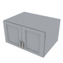 Brooklyn Modern Grey Double Door Wall Cabinet - 33" W x 18" H x 24" D 33" W