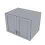 Brooklyn Modern Grey Double Door Wall Cabinet - 33" W x 24" H x 24" D 33" W