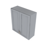 Brooklyn Modern Grey Double Door Wall Cabinet - 33" W x 36" H x 12" D 33" W