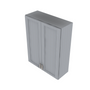 Brooklyn Modern Grey Double Door Wall Cabinet - 33" W x 42" H x 12" D 33" W