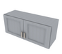 Brooklyn Gray Double Door Wall Cabinet - 36" W x 15" H 36" W
