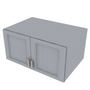 Brooklyn Modern Grey Refrigerator Wall Cabinet - 36" W x 18" H x 24" D 36" W