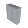 Brooklyn Modern Grey Double Door Wall Cabinet - 36" W x 42" H x 12" D 36" W