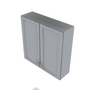 Brooklyn Modern Grey Double Door Wall Cabinet with Center Stile - 42" W x 42" H x 12" D 42" W