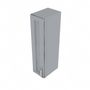 Brooklyn Modern Grey Single Door Wall Cabinet - 9" W x 36" H x 12" D 9" W