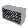 Brooklyn Modern Grey Wine Rack - 30" W x 18" H x 12" D 30" W