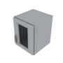 Brooklyn Modern Grey Wall Stacking Cabinet with Glass - 12" W x 15" H x 12" D 12" W