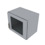 Brooklyn Modern Grey Wall Stacking Cabinet with Glass - 18" W x 15" H x 12" D 18" W