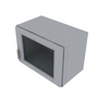 Brooklyn Modern Grey Wall Stacking Cabinet with Glass - 21" W x 15" H x 12" D 21" W
