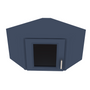 Brooklyn Midnight 15" Corner Wall Stacking Cabinets - 24" W Default Title