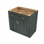 Brooklyn Slate Double Door Standard Base Cabinet - 33" W x 34.5" H x 24" D 33" W