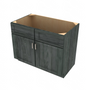 Brooklyn Slate Sink Base Cabinet with Center Stile - 42" W x 34.5" H x 24" D 42" W