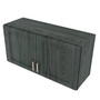Brooklyn Slate Double Door Wall Cabinet - 36" W x 18" H x 12" D 36" W