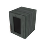 Brooklyn Slate Wall Stacking Cabinet with Glass - 12" W x 15" H x 12" D 12" W