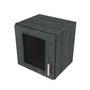 Brooklyn Slate Wall Stacking Cabinet with Glass - 15" W x 15" H x 12" D 15" W