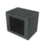 Brooklyn Slate Wall Stacking Cabinet with Glass - 18" W x 15" H x 12" D 18" W