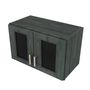 Brooklyn Slate Wall Stacking Cabinet with Glass - 24" W x 15" H x 12" D 24" W