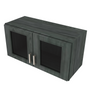 Brooklyn Slate Wall Stacking Cabinet with Glass - 30" W x 15" H x 12" D 30" W