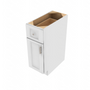 Brooklyn Bright White Single Door Standard Base Cabinet - 12" W x 34.5" H x 24" D 12" W
