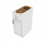 Brooklyn Bright White Single Door Standard Base Cabinet - 12" W x 34.5" H x 24" D 12" W
