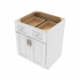 Brooklyn Bright White Double Door Standard Base Cabinet - 27" W x 34.5" H x 24" D 27" W