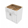 Brooklyn Bright White Double Door Standard Base Cabinet - 30" W x 34.5" H x 24" D 30" W