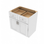 Brooklyn Bright White Double Door Standard Base Cabinet - 33" W x 34.5" H x 24" D 33" W