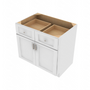 Brooklyn Bright White Double Door Standard Base Cabinet - 36" W x 34.5" H x 24" D 36" W