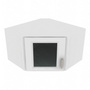 Brooklyn Bright White Corner Wall Stacking Cabinets with Glass - 24" W x 15" H x 12" D 24" W