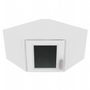 Brooklyn Bright White Corner Wall Stacking Cabinets with Glass - 27" W x 15" H x 12" D 27" W