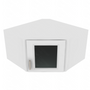 Brooklyn Bright White Corner Wall Stacking Cabinets with Glass - 27" W x 15" H x 12" D 27" W