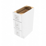 Brooklyn Bright White Drawer Base Cabinet - 12" W x 34.5" H x 24" D 12" W
