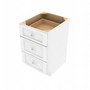 Brooklyn Bright White Drawer Base Cabinet - 21" W x 34.5" H x 24" D 21" W