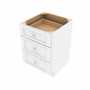 Brooklyn Bright White Drawer Base Cabinet - 24" W x 34.5" H x 24" D 24" W